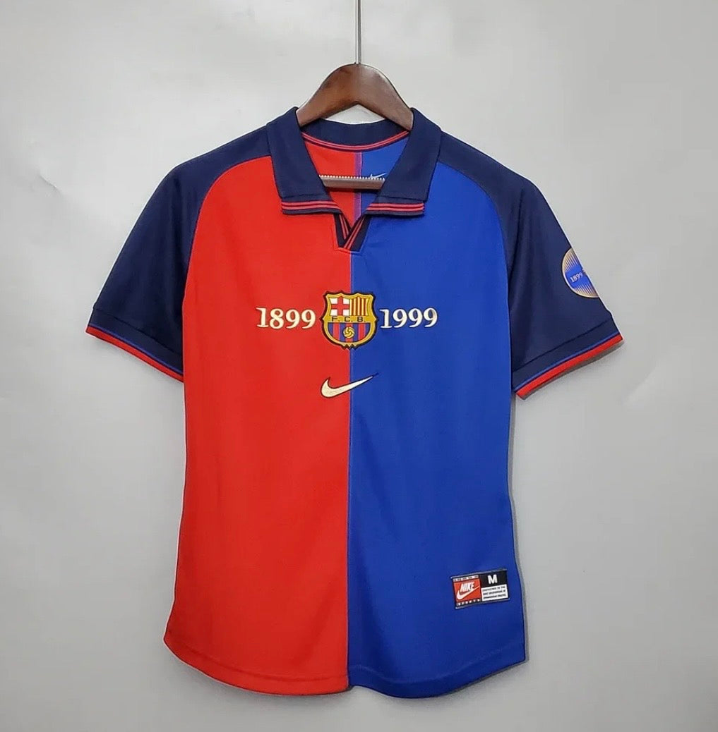 1999-2000 Retro Barcelona 100th Anniversary Home Jersey