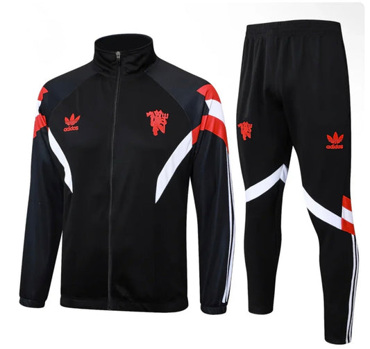 Manchester United Black and Red Tracksuit II