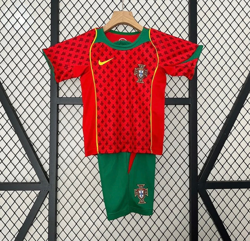 2004 Retro Portugal Home Jersey Kids Size