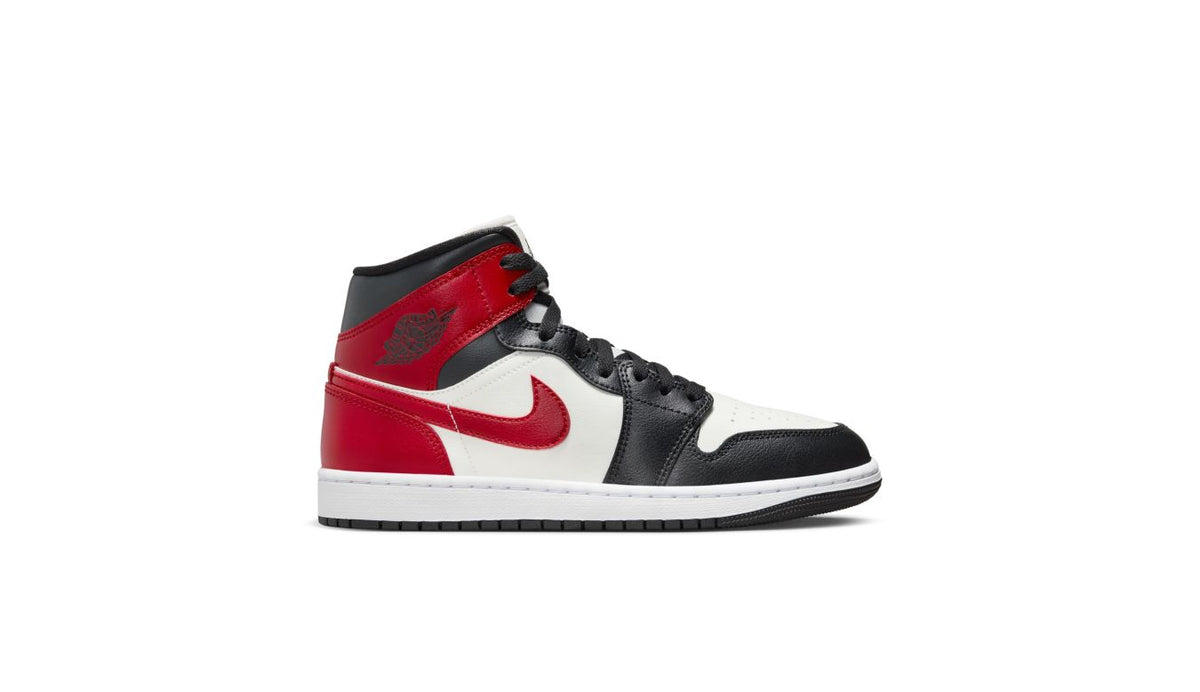 Air Jordan 1 Mid "Sail Gym Red" Wmns