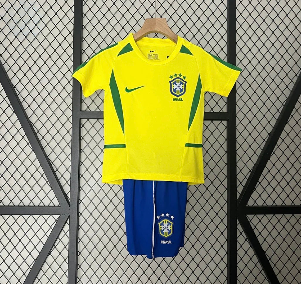 Brazil Home Jersey 2002 Kids Size