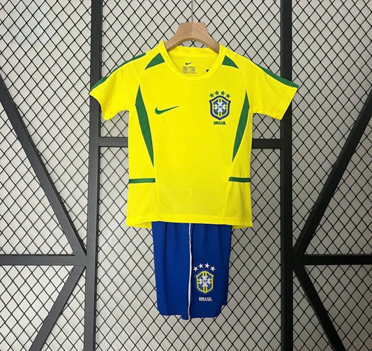 Brazil Home Jersey 2002 Kids Size