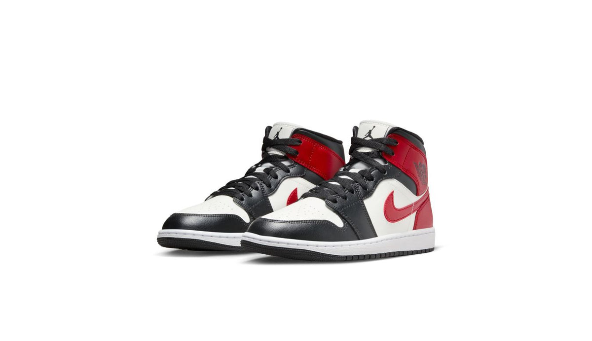 Air Jordan 1 Mid "Sail Gym Red" Wmns