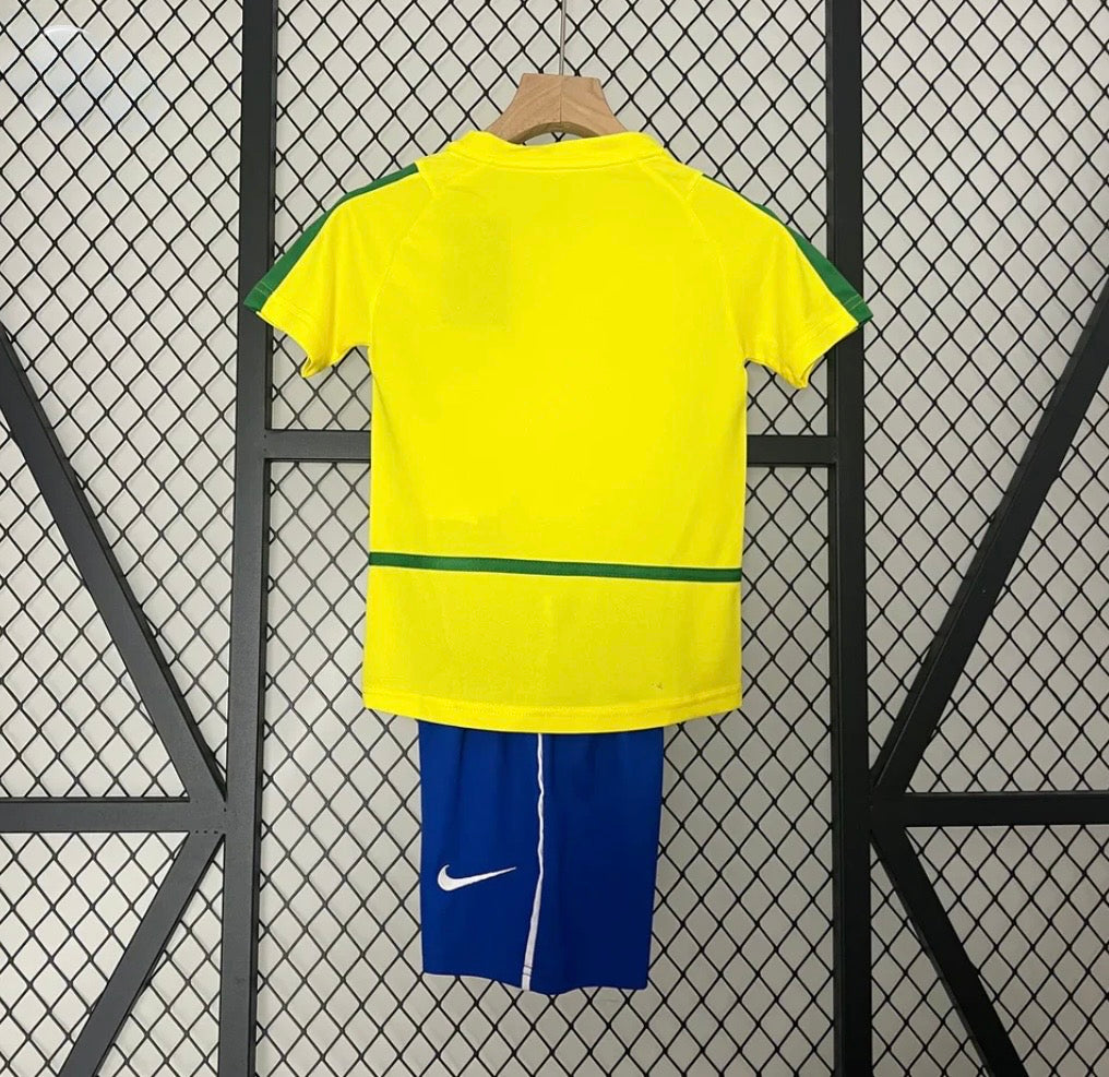 Brazil Home Jersey 2002 Kids Size